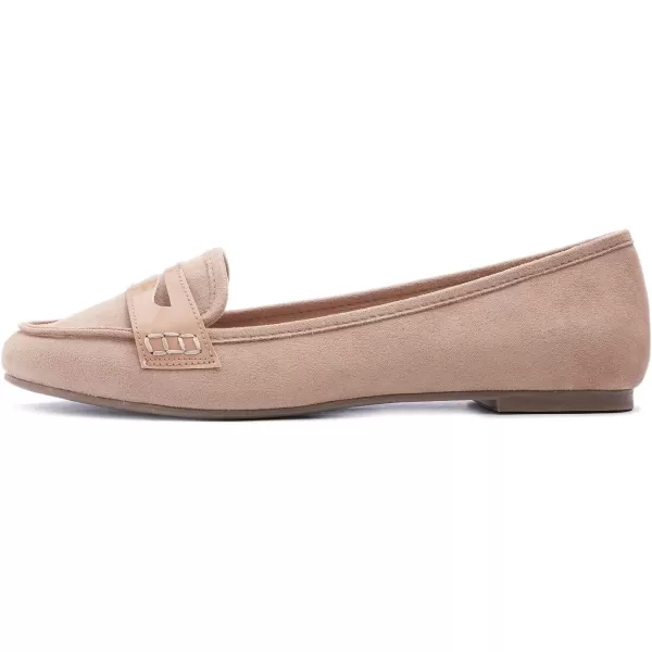 FEVERSOLE Women's Penny Loafer Round Toe Casual Flat Shoes