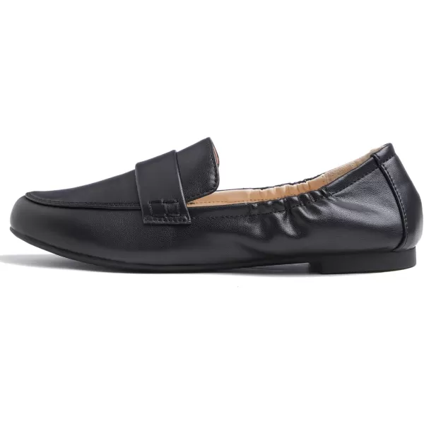 FEVERSOLE Women's Penny Loafer Round Toe Casual Flat Shoes