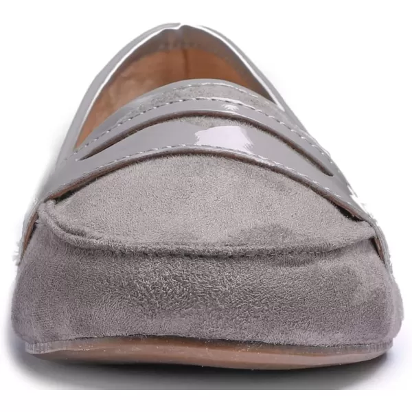 FEVERSOLE Women's Penny Loafer Round Toe Casual Flat Shoes