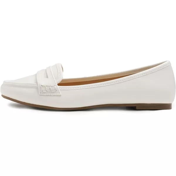 FEVERSOLE Women's Penny Loafer Round Toe Casual Flat Shoes