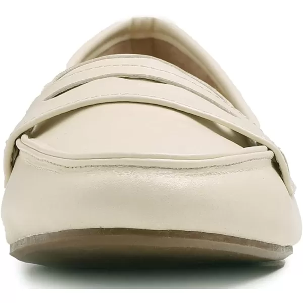 FEVERSOLE Women's Penny Loafer Round Toe Casual Flat Shoes
