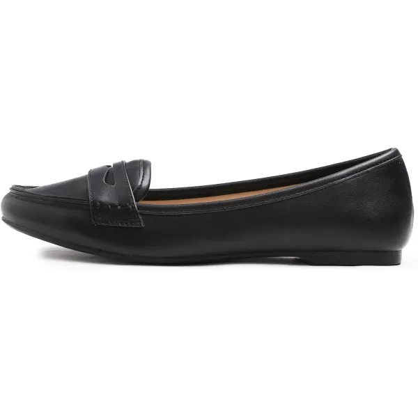 FEVERSOLE Women's Penny Loafer Round Toe Casual Flat Shoes