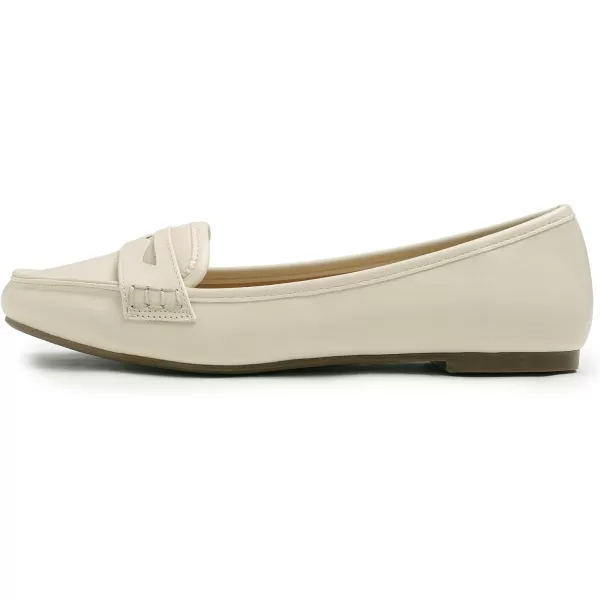 FEVERSOLE Women's Penny Loafer Round Toe Casual Flat Shoes