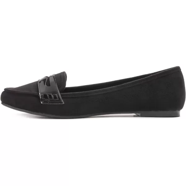 FEVERSOLE Women's Penny Loafer Round Toe Casual Flat Shoes