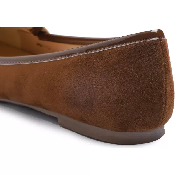 FEVERSOLE Women's Penny Loafer Round Toe Casual Flat Shoes