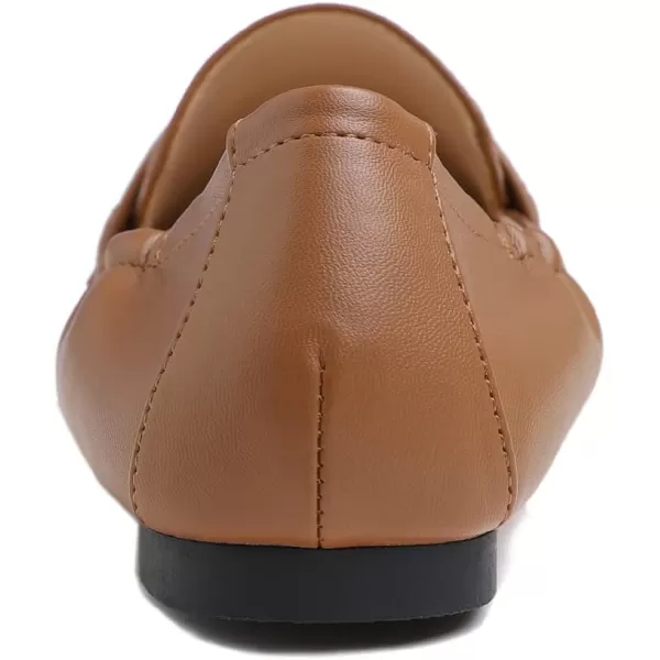 FEVERSOLE Women's Penny Loafer Round Toe Casual Flat Shoes