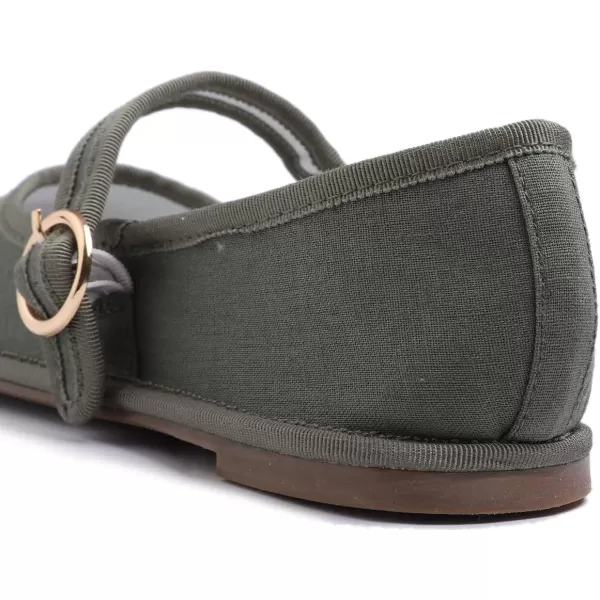 FEVERSOLE Women's Soft Breathable Mary Jane Memory Foam Cushioned Comfort Round Toe Metal Buckle Flats Walking Shoes