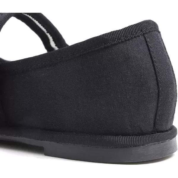 FEVERSOLE Women's Soft Breathable Mary Jane Memory Foam Cushioned Comfort Round Toe Metal Buckle Flats Walking Shoes