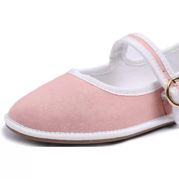 FEVERSOLE Women's Soft Breathable Mary Jane Memory Foam Cushioned Comfort Round Toe Metal Buckle Flats Walking Shoes