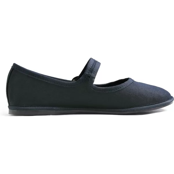 FEVERSOLE Women's Soft Breathable Mary Jane Memory Foam Cushioned Comfort Round Toe Metal Buckle Flats Walking Shoes