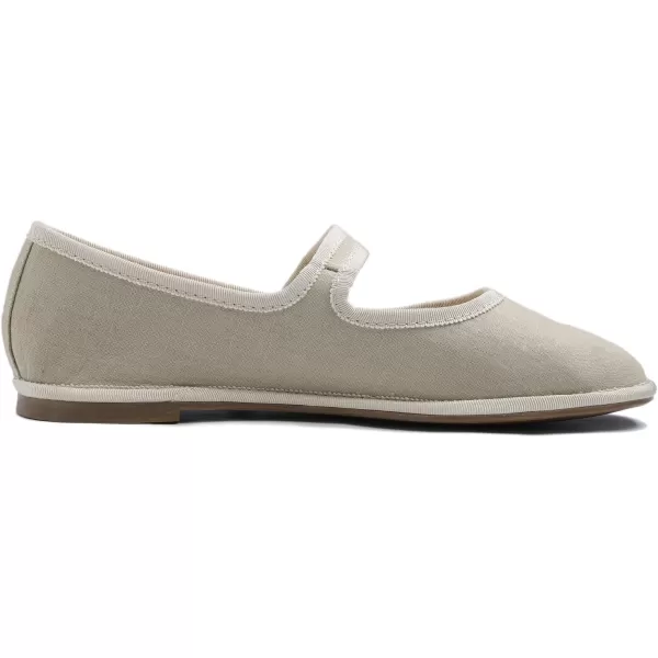 FEVERSOLE Women's Soft Breathable Mary Jane Memory Foam Cushioned Comfort Round Toe Metal Buckle Flats Walking Shoes