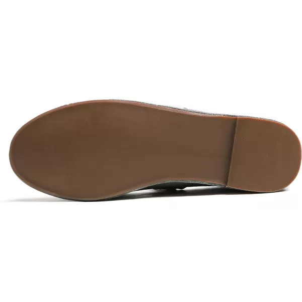 FEVERSOLE Women's Soft Breathable Mary Jane Memory Foam Cushioned Comfort Round Toe Metal Buckle Flats Walking Shoes