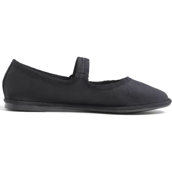 FEVERSOLE Women's Soft Breathable Mary Jane Memory Foam Cushioned Comfort Round Toe Metal Buckle Flats Walking Shoes