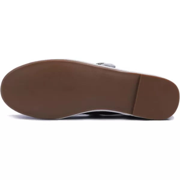 FEVERSOLE Women's Soft Breathable Mary Jane Memory Foam Cushioned Comfort Round Toe Metal Buckle Flats Walking Shoes