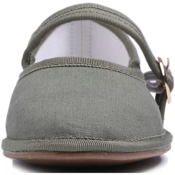 FEVERSOLE Women's Soft Breathable Mary Jane Memory Foam Cushioned Comfort Round Toe Metal Buckle Flats Walking Shoes