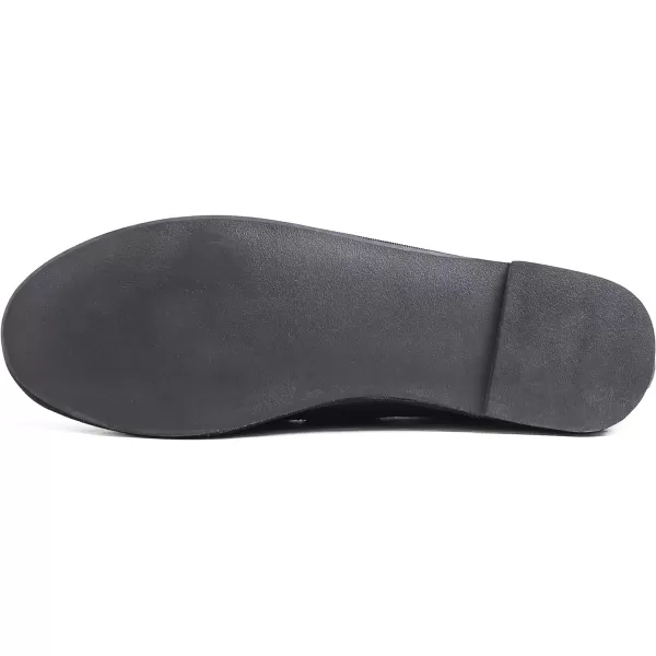 FEVERSOLE Women's Soft Breathable Mary Jane Memory Foam Cushioned Comfort Round Toe Metal Buckle Flats Walking Shoes