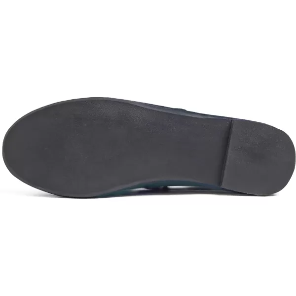 FEVERSOLE Women's Soft Breathable Mary Jane Memory Foam Cushioned Comfort Round Toe Metal Buckle Flats Walking Shoes