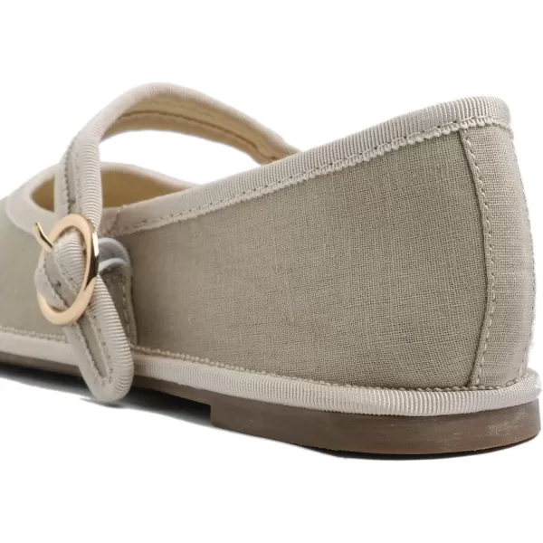 FEVERSOLE Women's Soft Breathable Mary Jane Memory Foam Cushioned Comfort Round Toe Metal Buckle Flats Walking Shoes