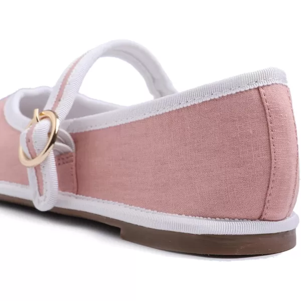 FEVERSOLE Women's Soft Breathable Mary Jane Memory Foam Cushioned Comfort Round Toe Metal Buckle Flats Walking Shoes