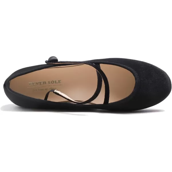 FEVERSOLE Women's Soft Cushion Extra Padded Comfort Round Toe Mary Jane Metal Buckle Fashion Ballet Flats Walking Shoes