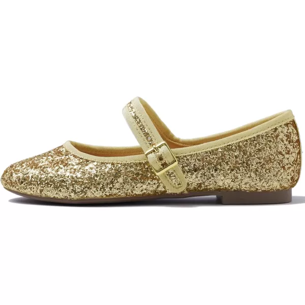 FEVERSOLE Women's Soft Cushion Extra Padded Comfort Round Toe Mary Jane Metal Buckle Fashion Ballet Flats Walking Shoes