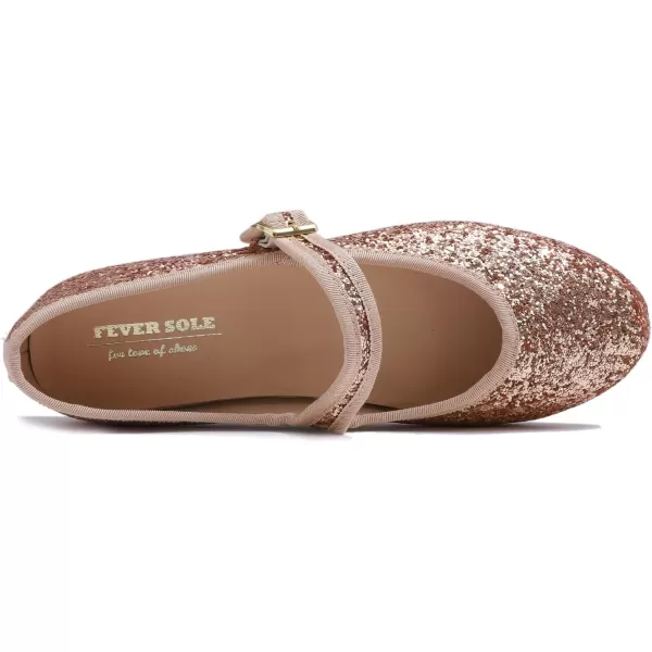 FEVERSOLE Women's Soft Cushion Extra Padded Comfort Round Toe Mary Jane Metal Buckle Fashion Ballet Flats Walking Shoes
