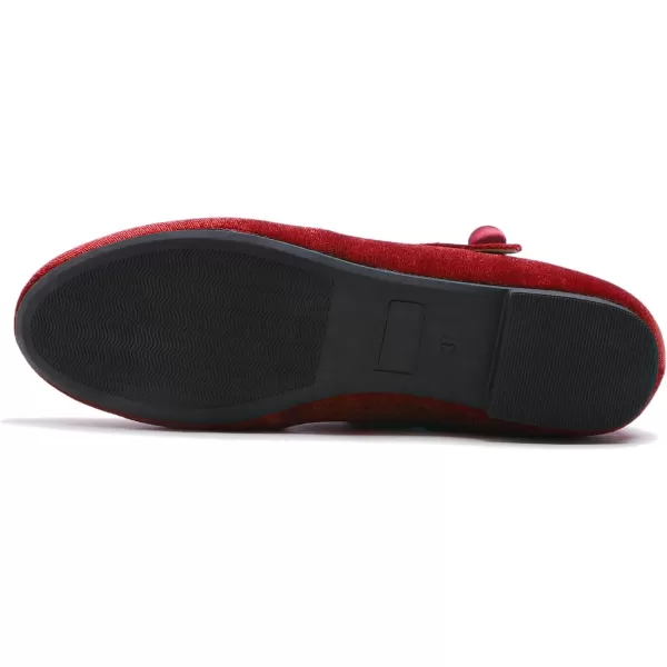 FEVERSOLE Women's Soft Cushion Extra Padded Comfort Round Toe Mary Jane Metal Buckle Fashion Ballet Flats Walking Shoes