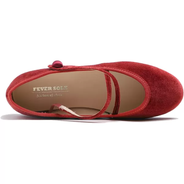 FEVERSOLE Women's Soft Cushion Extra Padded Comfort Round Toe Mary Jane Metal Buckle Fashion Ballet Flats Walking Shoes