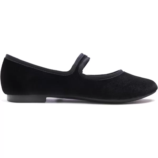 FEVERSOLE Women's Soft Cushion Extra Padded Comfort Round Toe Mary Jane Metal Buckle Fashion Ballet Flats Walking Shoes