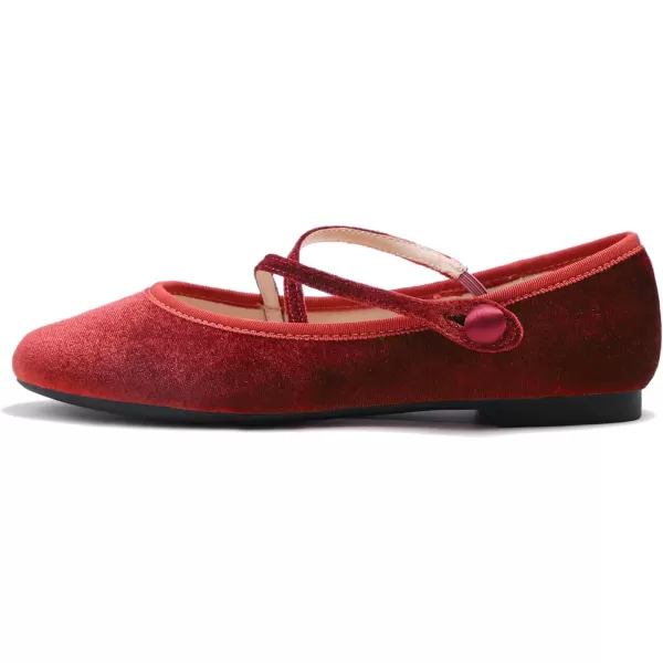 FEVERSOLE Women's Soft Cushion Extra Padded Comfort Round Toe Mary Jane Metal Buckle Fashion Ballet Flats Walking Shoes