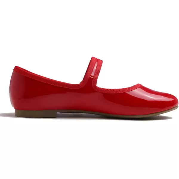 FEVERSOLE Women's Soft Cushion Extra Padded Comfort Round Toe Mary Jane Metal Buckle Fashion Ballet Flats Walking Shoes