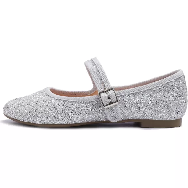 FEVERSOLE Women's Soft Cushion Extra Padded Comfort Round Toe Mary Jane Metal Buckle Fashion Ballet Flats Walking Shoes