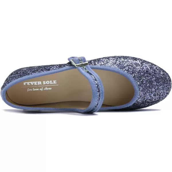 FEVERSOLE Women's Soft Cushion Extra Padded Comfort Round Toe Mary Jane Metal Buckle Fashion Ballet Flats Walking Shoes