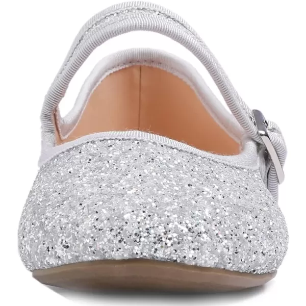 FEVERSOLE Women's Soft Cushion Extra Padded Comfort Round Toe Mary Jane Metal Buckle Fashion Ballet Flats Walking Shoes