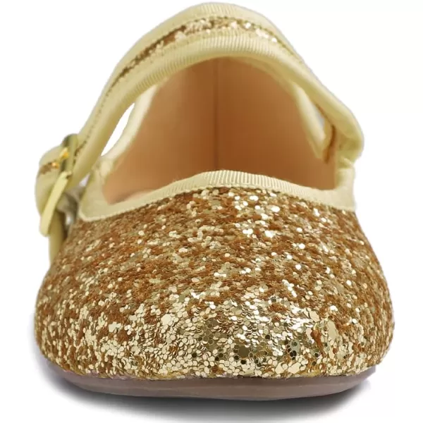FEVERSOLE Women's Soft Cushion Extra Padded Comfort Round Toe Mary Jane Metal Buckle Fashion Ballet Flats Walking Shoes