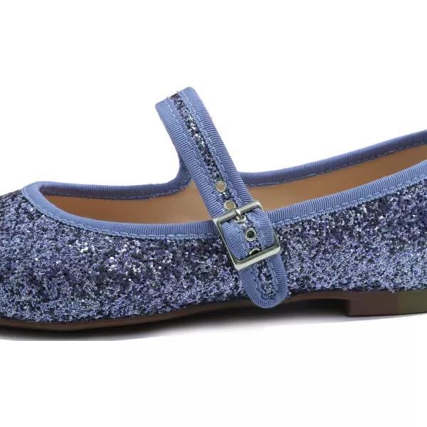 FEVERSOLE Women's Soft Cushion Extra Padded Comfort Round Toe Mary Jane Metal Buckle Fashion Ballet Flats Walking Shoes
