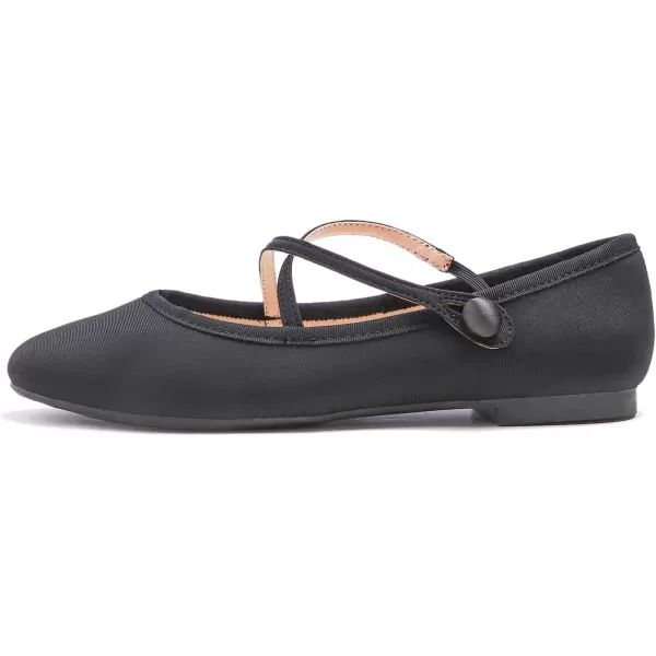 FEVERSOLE Women's Soft Cushion Extra Padded Comfort Round Toe Mary Jane Metal Buckle Fashion Ballet Flats Walking Shoes