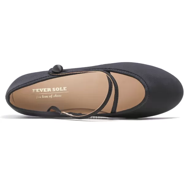 FEVERSOLE Women's Soft Cushion Extra Padded Comfort Round Toe Mary Jane Metal Buckle Fashion Ballet Flats Walking Shoes