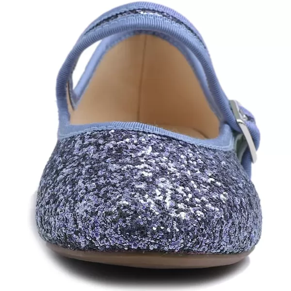 FEVERSOLE Women's Soft Cushion Extra Padded Comfort Round Toe Mary Jane Metal Buckle Fashion Ballet Flats Walking Shoes