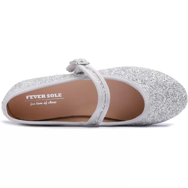 FEVERSOLE Women's Soft Cushion Extra Padded Comfort Round Toe Mary Jane Metal Buckle Fashion Ballet Flats Walking Shoes