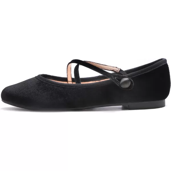 FEVERSOLE Women's Soft Cushion Extra Padded Comfort Round Toe Mary Jane Metal Buckle Fashion Ballet Flats Walking Shoes