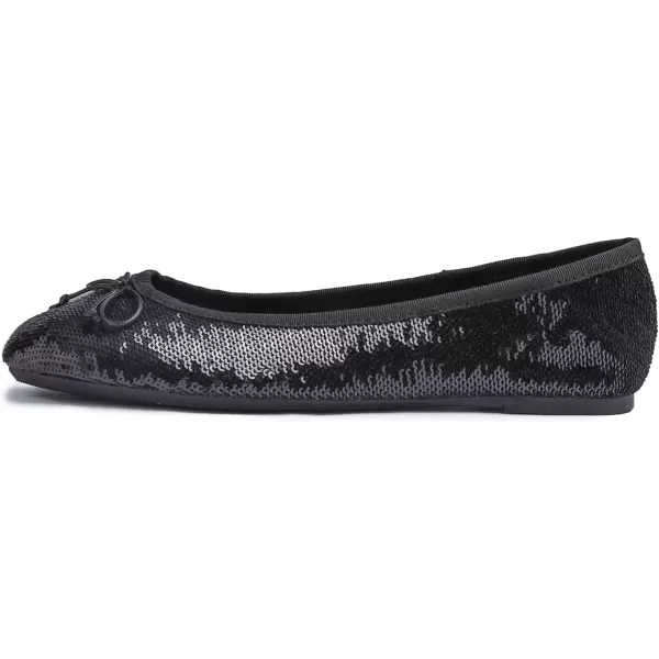 FEVERSOLE Women's Sparkle Memory Foam Cushioned Colorful Shiny Ballet Flats Glitter
