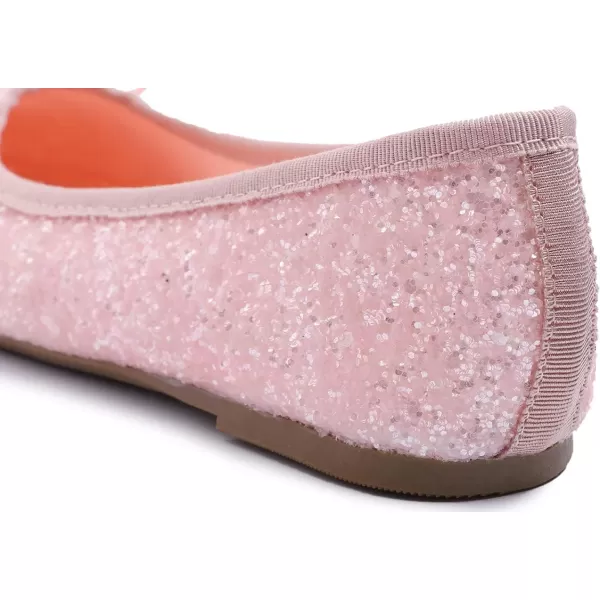 FEVERSOLE Women's Sparkle Memory Foam Cushioned Colorful Shiny Ballet Flats Glitter