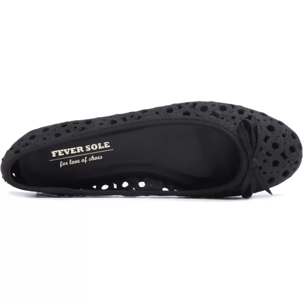 FEVERSOLE Women's Sparkle Memory Foam Cushioned Colorful Shiny Ballet Flats Glitter