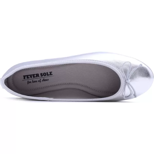 FEVERSOLE Women's Sparkle Memory Foam Cushioned Colorful Shiny Ballet Flats Glitter