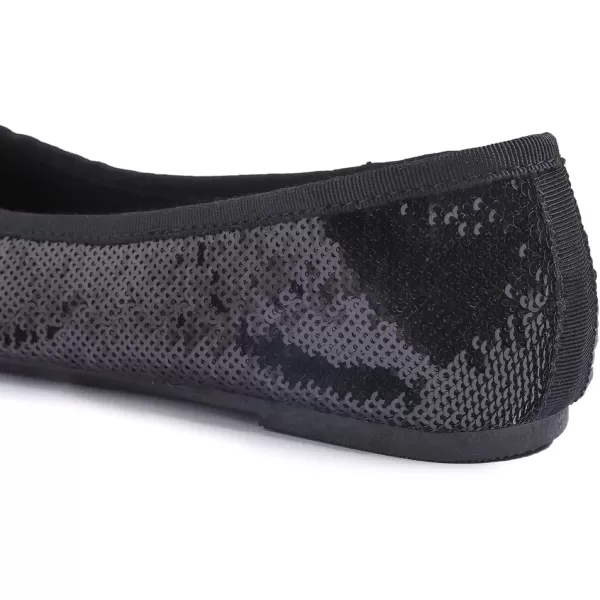 FEVERSOLE Women's Sparkle Memory Foam Cushioned Colorful Shiny Ballet Flats Glitter