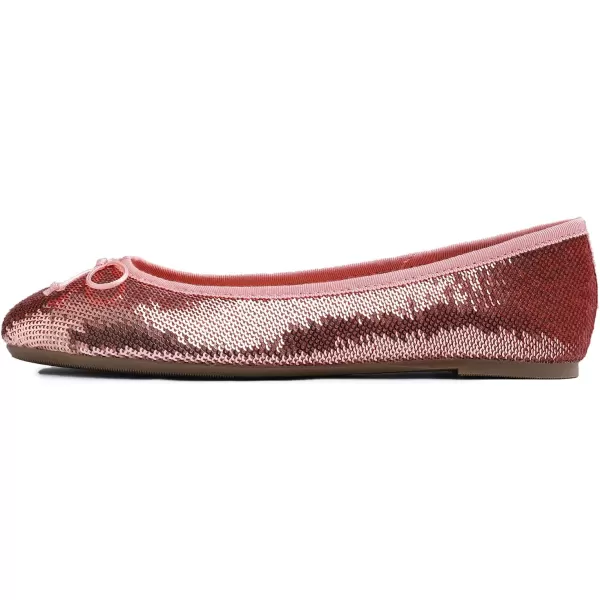 FEVERSOLE Women's Sparkle Memory Foam Cushioned Colorful Shiny Ballet Flats Glitter