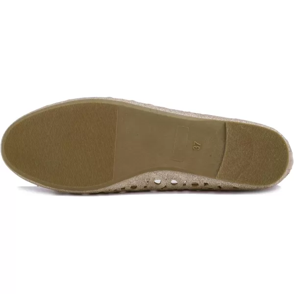 FEVERSOLE Women's Sparkle Memory Foam Cushioned Colorful Shiny Ballet Flats Glitter