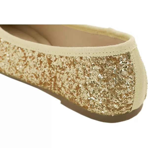 FEVERSOLE Women's Sparkle Memory Foam Cushioned Colorful Shiny Ballet Flats Glitter