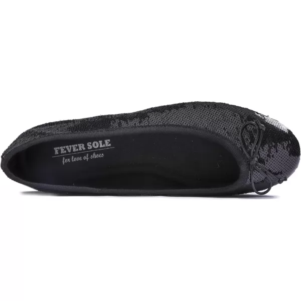 FEVERSOLE Women's Sparkle Memory Foam Cushioned Colorful Shiny Ballet Flats Glitter